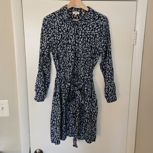 Fat Face Blue Print Shirtdress Size 6